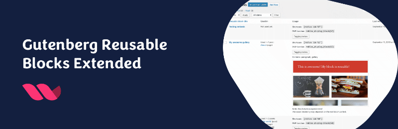 Reusable Blocks Extended