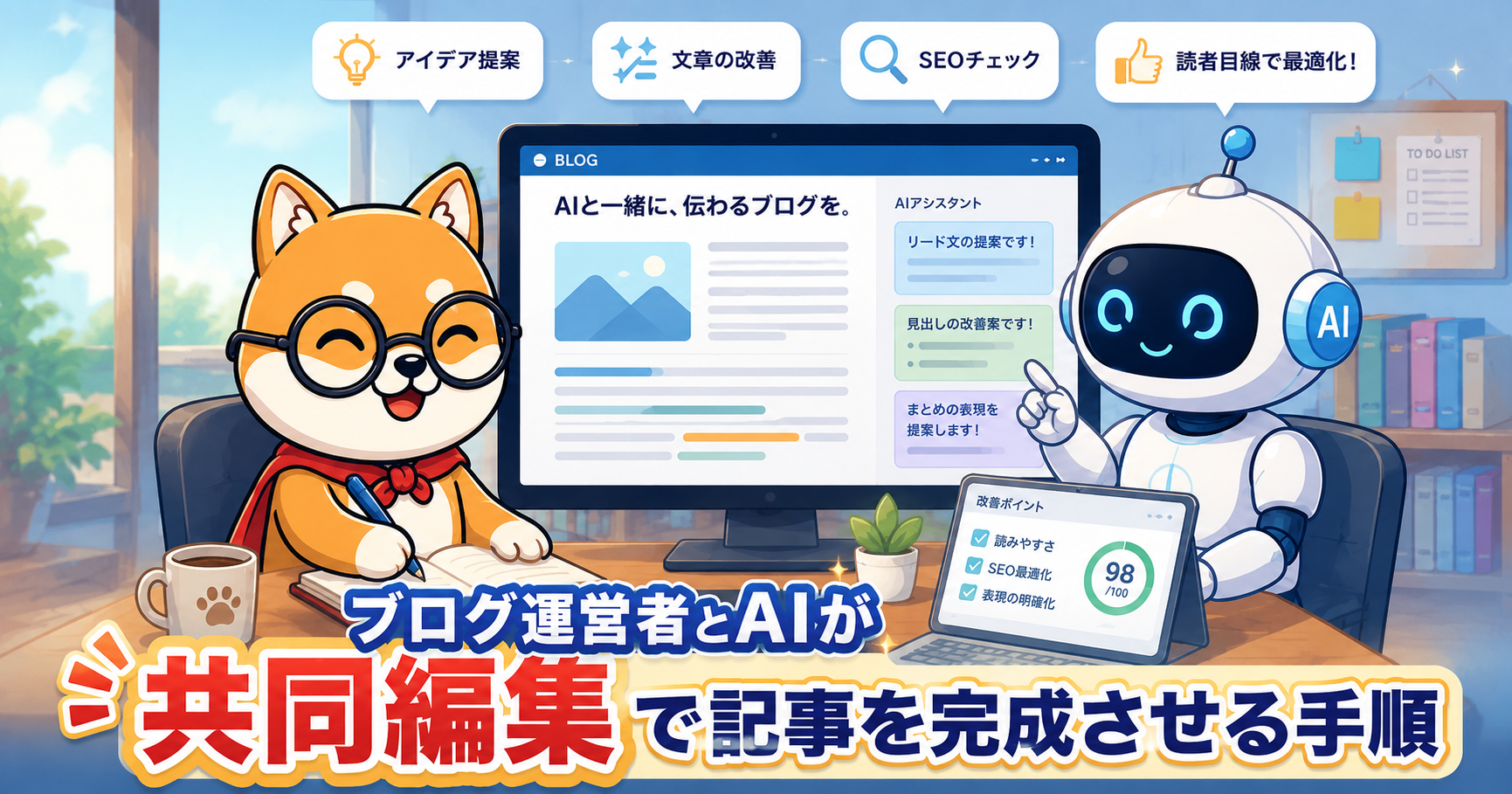 ブログ運営者とAIが共同編集で記事を完成させる手順 2026