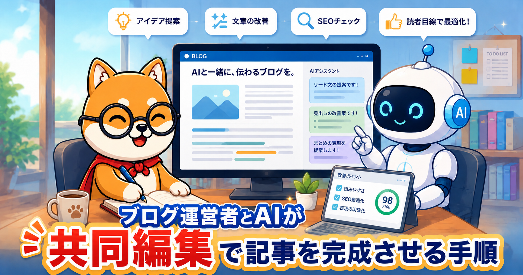 ブログ運営者とAIが共同編集で記事を完成させる手順 2026